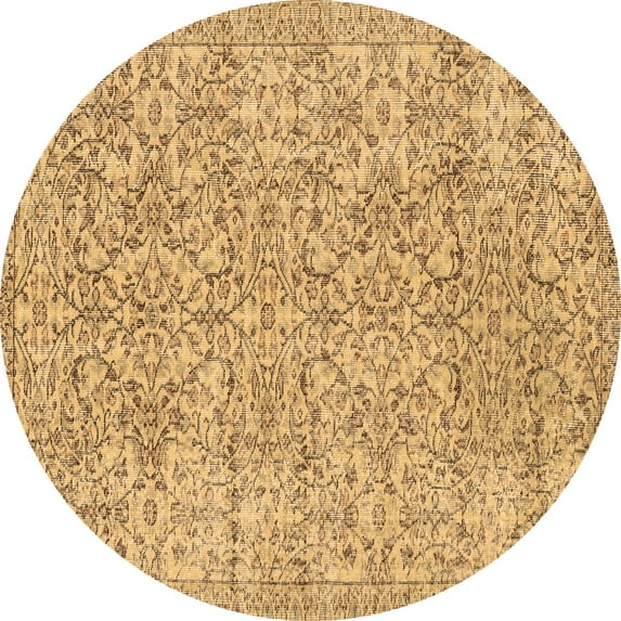 Ahgly Company Indoor Round Persian Brown Traditional Area Rugs, 5' Round