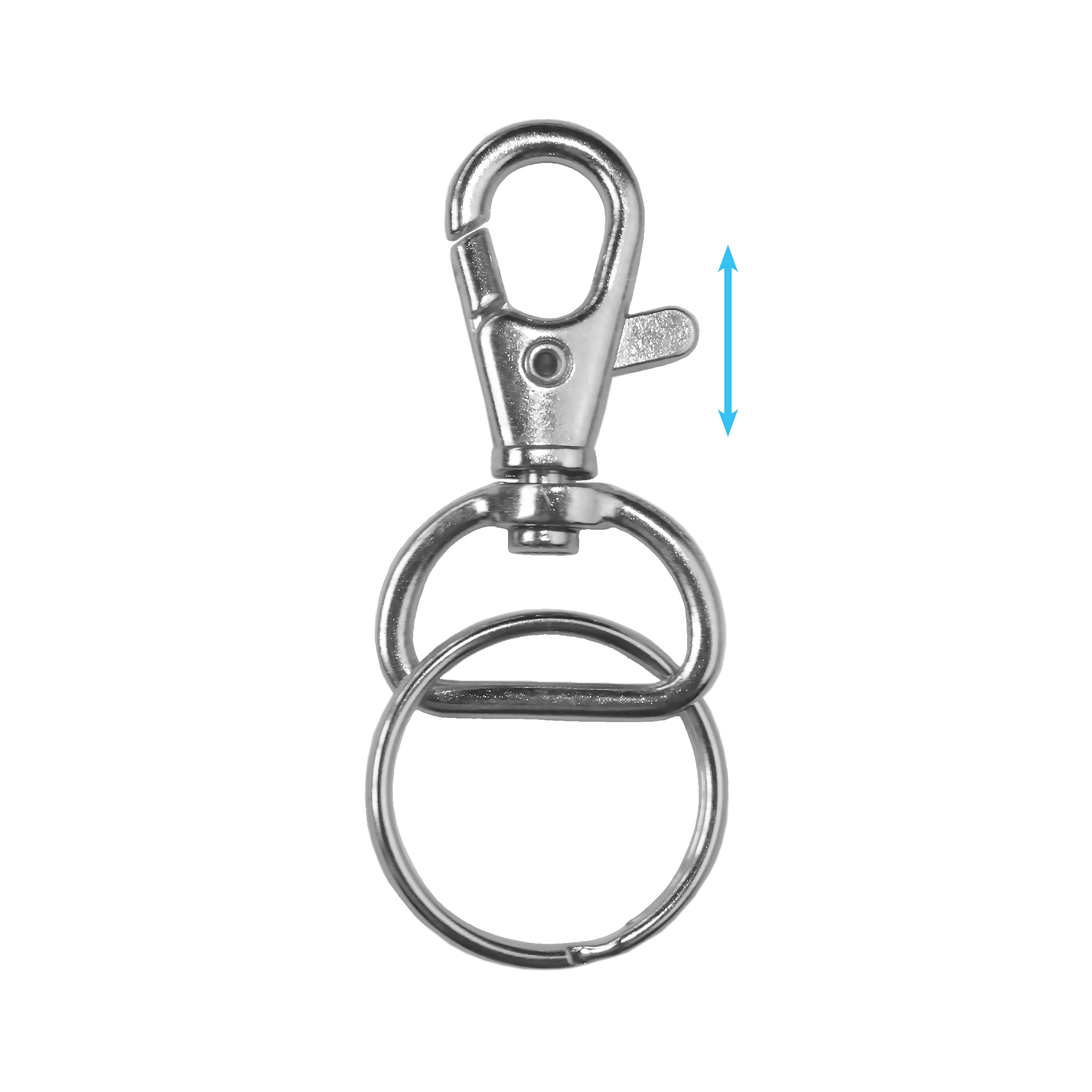 IPXEAD 120PCS Premium Swivel Lanyard Snap Hook with Key Rings, Metal Hooks Keychain  Hooks for Lanyard Key Rings Crafting(Silver)