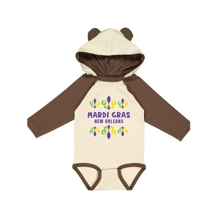 

Inktastic Mardi Gras New Orleans with Fleur De Lis Trio Gift Baby Boy or Baby Girl Long Sleeve Bodysuit