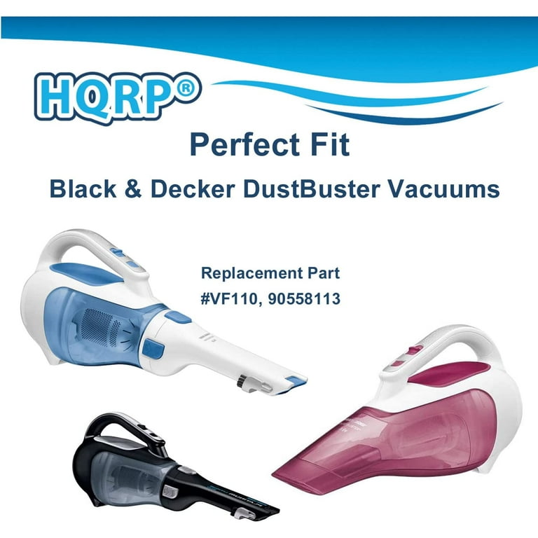 HQRP 2-pack Filter for Black+Decker HNV115B, HNV115J, HNV215B, HNV220B  series Hand Vac Vacuum Cleaners, EVF100 Replacement