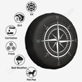 thumbnail image 5 of Compass Print Spare Tire Cover Weatherproof Dust-proof Wheel Cover For Jeep Wrangler Fjtrailer Rv Suv Truck 14 15 16 17 Inch, 5 of 5