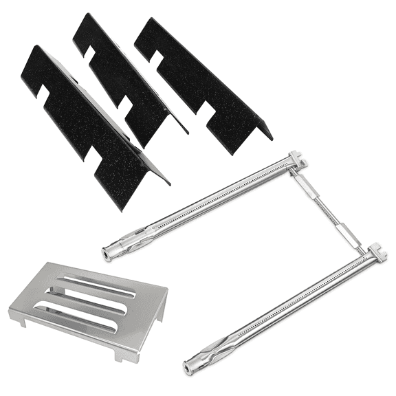 Grill Replacement Parts for Weber GS4 Spirit II 200 Series with Front Control, Include 67060 Heat Deflector, 15.3" 7635 Flavor Bars, 69785 Grill Burner for Weber Spirit 2 Grill Parts