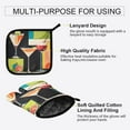 thumbnail image 3 of Yayeee Oven Mitts and Pot Holder Set of 4 Heat Resistant Kitchen Gloves Baking Hot Pad, Art Cocktails, 3 of 5