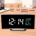 thumbnail image 5 of Reloj Despertador Digital con Pantalla LED Curva, Indicador de Temperatura y Humedad, Multifunción, 7816, 5 of 5