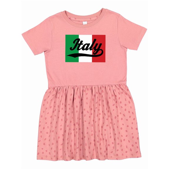 Inktastic Italy Flag Girls Toddler Dress