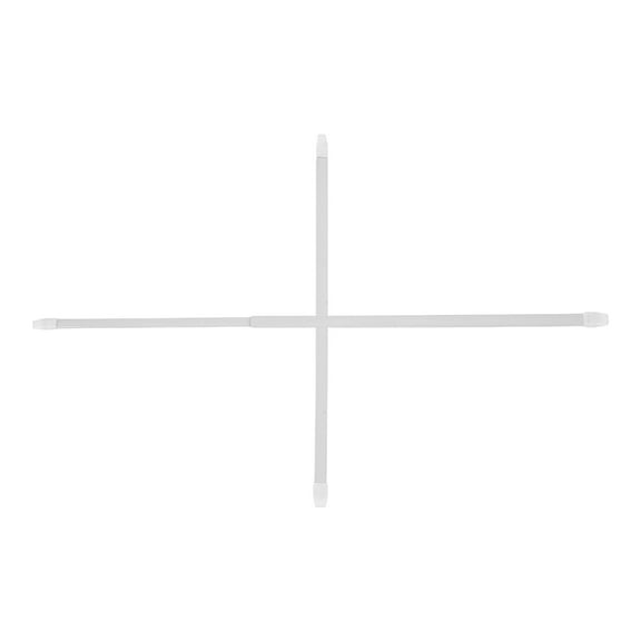 WORGEOUS 2pcs Extendable Curtain Rods Adjustable Closet Rods Telescopic Window Curtain Pole For Bathroom No Drilling Poles 29.6cm To 50cm