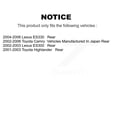 thumbnail image 2 of TEC Rear Ceramic Disc Brake Pads TEC-885 for Car Toyota Camry Highlander Lexus ES330 ES300, 2 of 10