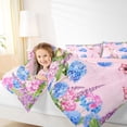 thumbnail image 3 of Manfei Sweet Letter J Twin Comforter Sets,Kawaii Butterfly Bedding Set,Multicolored,Pink Reversible,2-Piece,1 Comforter and 1 Pillowcase, 3 of 7