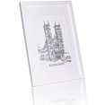 thumbnail image 2 of AmPm 8x8 inch Rustic Brown Matted Square Picture Frame - Made to Display 8x8 Picture Without Mat or 4x4 with Mat- Glass Window- Solid Wood- with Table Top Stand or Wall Hanging, 2 of 7