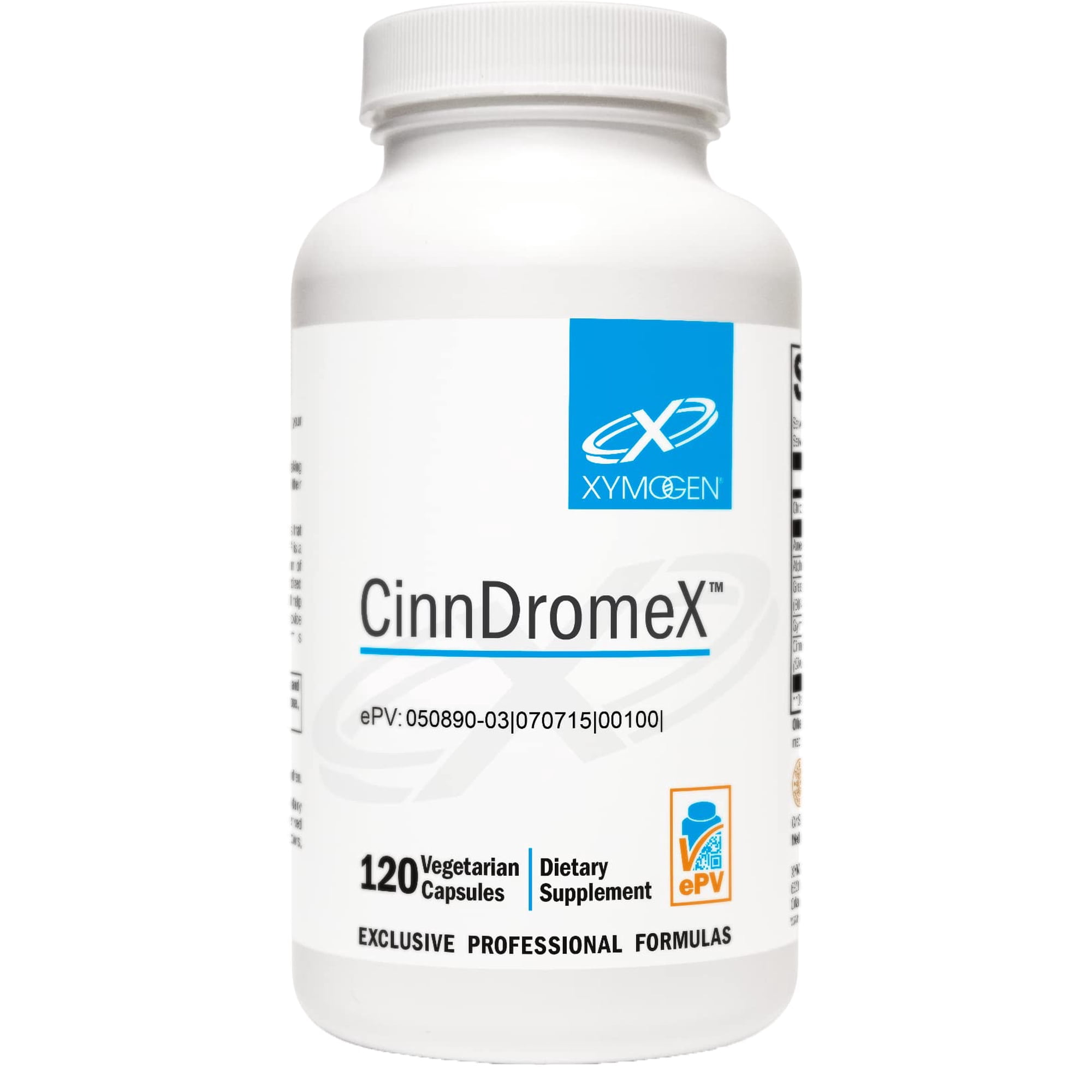 XYMOGEN CinnDromeX - Cinnamon & Chromium Supplement - Supports Metabolism & Pancreas Health - Vegan, Gluten-Free & Non-GMO - 120 Capsules