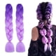 thumbnail image 1 of Extensiones de cabello trenzado de morado a rojo claro, peluca sintética de color trenzado, peluca con trenzas para mujeres y niñas, con pelo falso., 1 of 7