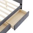 thumbnail image 4 of EUROCO Queen Size Linen Upholstered Platform Bed with Two Drawers, for Adults, Gray, 4 of 9