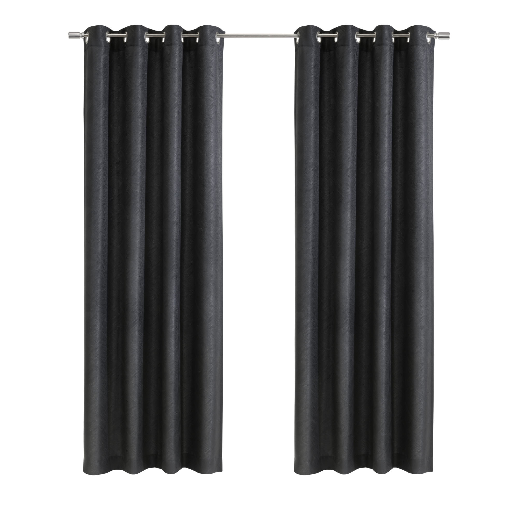 Loft Living Amora Light Filtering Grommet Indoor Curtain 52 x 108 in Charcoal