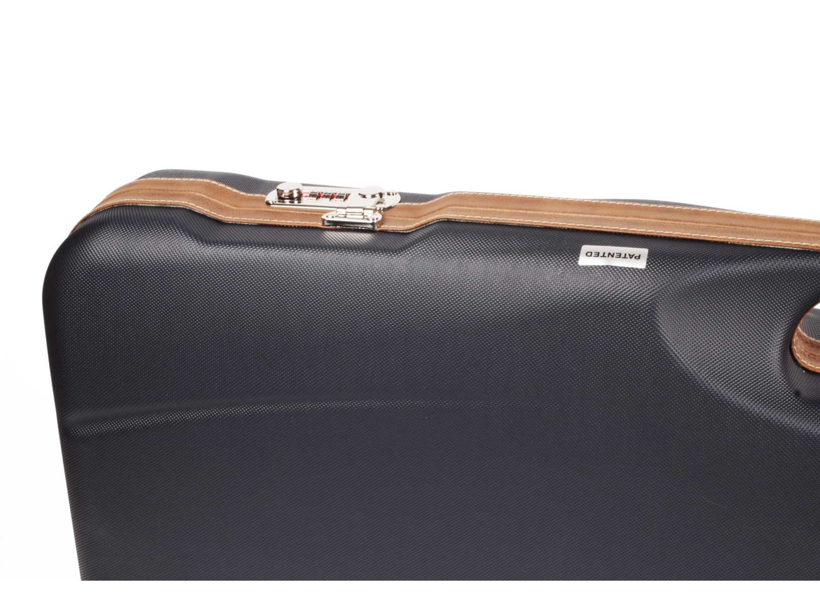 Negrini OU Deluxe Skeet Two Barrel Shotgun Case + Tube Set, Navy/Tobacco Leather/Navy Interior
