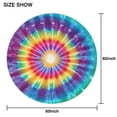 thumbnail image 6 of Rainbow Tie Dye Radial Pattern Round Tablecloth 60"x60",Wrinkle Wipeable Table Cloth for Kitchen Dining Room Picnic Patio Party, 6 of 6
