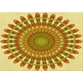 thumbnail image 1 of Ahgly Company Machine Washable Indoor Rectangle Transitional Chrome Gold Yellow Area Rugs, 2' x 5', 1 of 7