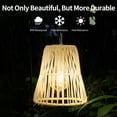 thumbnail image 3 of Solar Garden Lanterns Decorative Flameless Waterproof with Edison Bulb for Wedding, Patio, Tabletop (White), 3 of 8