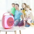 thumbnail image 2 of 6.5" Portable Mini Bluetooth Speaker Sports Stereo Lightweight Desktop RGB Lights TWS FM USB Pink, 2 of 9