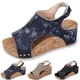 thumbnail image 5 of MKLEKYY Sandalias Planas para Mujer, de Verano, Con Velcro, Informales, Con Punta Abierta, Cómodas, para Playa, 5 of 5