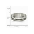thumbnail image 2 of Titanium Ridged Edge 6mm Brushed and Polished Band, 2 of 8