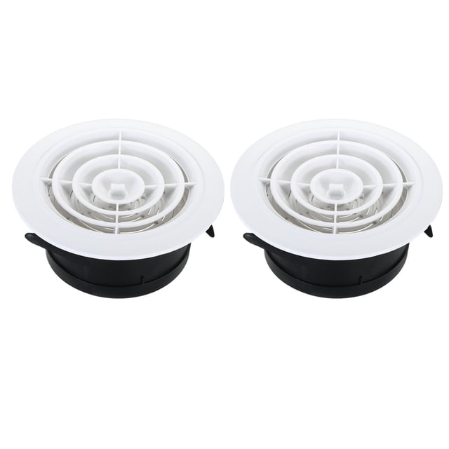 Unique Bargains Grille de Diffuseur de Plafond Réglable 5 Pouces Ronde avec Écran Rotatif