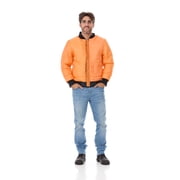 Mens MA-1 Flight Bomber Pilot Jacket-MA1-Blk-XXL