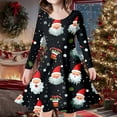thumbnail image 2 of LUOGENLI Dresses for Girls 14-16 for Kids Toddler Girls Christmas Trees Deer Print Christmas Long Sleeve Party Princess Dress Girls Dresses 10-12 White Girls Dresses Black 6-7 Years, 2 of 5