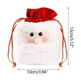 thumbnail image 2 of A Christmas Gift Bag Santa Claus Design Plush Material Candy Pouch For Holiday Party Favors Apple Bag, 2 of 4