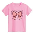 thumbnail image 4 of Suilloe Toddler Girls T-Shirts Summer Cross Bow Print Short Sleeve Round Neck Tee Kids Girls Casual Everyday Wear Comfortable T-Shirts，6 -7 Years, 4 of 4