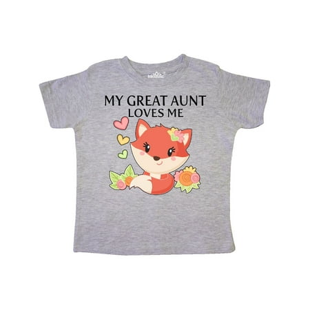 

Inktastic My Great Aunt Loves Me- little fox Gift Toddler Boy or Toddler Girl T-Shirt