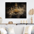 thumbnail image 2 of Designart "Zen in Sumi Inspired Chandeliers II" Chandelier Metal Wall Art, 2 of 5