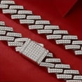 thumbnail image 6 of Moissanite Necklace, 925 Sterling Silver & 18K Gold Plated, men's, women's, collarbone chain, personality, trend, valentine's day, anniversary birthday gift, 6 of 12