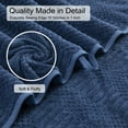 thumbnail image 6 of Jessy Home 4 Pack Large Bath Towel Set 600 GSM Ultra Soft Oversized Navy Blue Towel Set 35"x70" Extra Large Bath Sheets, 6 of 7