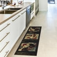 thumbnail image 3 of Ottomanson Machine Washable Non-Slip Rubberback Rooster 2x5 Kitchen Runner Rug, 20" x 59", Black, 3 of 8