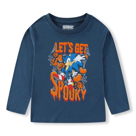 SEGA Sonic the Hedgehog Halloween Long Sleeve Shirt (Boys), Sizes 3T-12