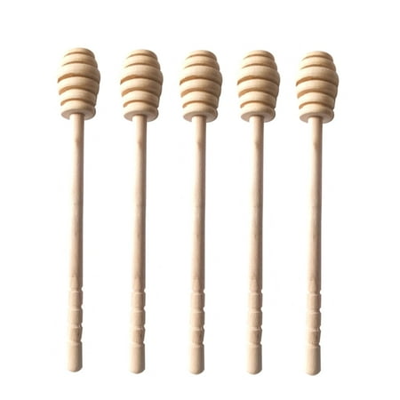 

10pcs Honey Stir Bar Mixing Handle Jar Spoon Practical Wood Dipper Honey Long Stick Supplies Honey Kitchen Tools
