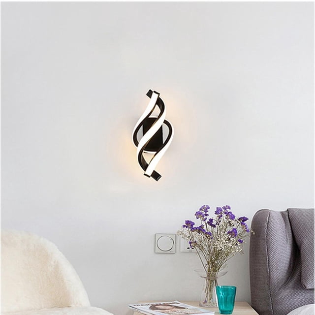 de Pared LED Moderno de 16 W, Lámpara de Arriba Hacia Abajo para Dormitorio, Pasillo, Escaleras, , Iluminación Interior, Lámparas, Decorac Luz cálida negra Yinane lámpara de pared