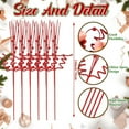 thumbnail image 2 of Duslogis 16Pcs Christmas Tree Picks and Sprays Sparkle Glitter Curly Ting Ting Branches 14 Inch Artificial Berry Picks Decorative Sticks for Wedding Vase Fillers Xmas Tree Wreath DIY Decor(Red), 2 of 7