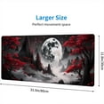 thumbnail image 2 of Red Moon - Extended Gaming Mouse Pad Mat with Stitched Edge Non-Slip Base - 31.5"x11.8" for Office, Home and Laptop, 2 of 5
