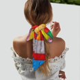 thumbnail image 5 of Gaeub Colorful Plastic Blocks Pattern Printed Silk Feeling Scarf ， Satin Head Scarf for Women,Silk Neck Scarf,Scarves,ashion Silky Satin Headscarf Wrap, Neck Scarves For Handbag Accessories, 5 of 6