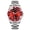 Red, variant on Simple Business Men's Watch, Fashion Steel Strap Mesh Men's Watch, Stainless Steel Quartz Men's Watch