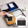 thumbnail image 4 of 2 packs of contraceptive pill box sleeve leather wallet pill box contraceptive pill box with buckle and keychain contraceptive pill travel bag backpack, black + pink, 4 of 4