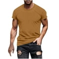 thumbnail image 1 of ameIAEA Mens Causal T Shirts Short Sleeve Crewneck Classic Shirts Solid Color Basic Tee Tops, 1 of 6