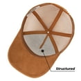 thumbnail image 5 of TOPTIE Suede Mesh Baseball Cap, Breathable Snapback Trucker Cap, 5-Panel Unisex Adjustable Sports Hat for Outdoor - Grey, 5 of 6