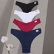 thumbnail image 1 of 4 unids/set de lencería de algodón para mujer, bragas sexis de cintura baja para mujer, ropa interior de M-XL, tangas, Bikini de 10 colores sólidos, bragas íntimas para niñas Tan Jianjun unisex, 1 of 2