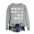 thumbnail image 2 of Yuyuzo Chandails en Molleton pour Femmes Décontractés Saint-Valentin Manches Longues Col Rond Ample Ajusté Mince Chandail Tops, 2 of 5