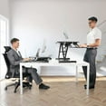 Abox Electric Standing Desk Converter with Wide Storage Keyboard Tray