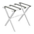thumbnail image 1 of Hotel White Finish Wood Folding Luggage Rack with Gray Straps, 1 of 1