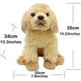 thumbnail image 2 of Cute Sitting Labrador Dog Stuffed Animal Plush Toy, Lifelike Dog Plushies, Simulation Animals Doll, 2 of 7