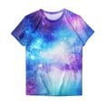 thumbnail image 6 of Ounisa Unisex Short Sleeve T Shirts Crew Neck Starry Sky Galaxy Print Casual Soft Loose Fit Spring Summer Daily Wear Fashion Tops S-5XL, 6 of 6